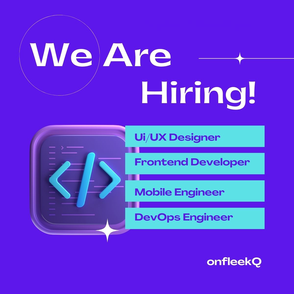 onfleekQ Entry-level Tech Recruitment 2024