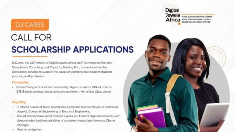 Digital Jewels Scholarship 2024 ( Up to N200,000 cash prize per beneficiary )
