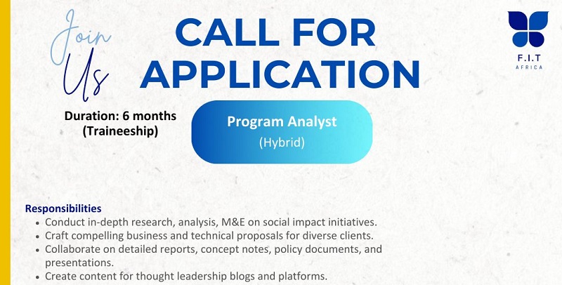 Call for Applications: F.I.T. Africa Program Analyst Training